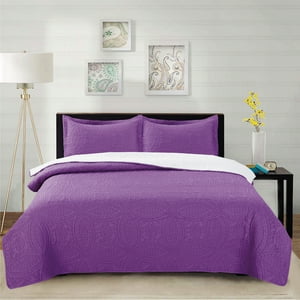Chantilly - Cubrecama Micro Ultra Sherpa 2P Color Morado