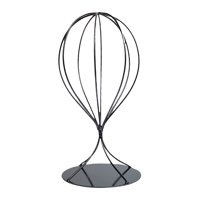 Magideal - Estante De Exhibición De Sombreros Ahorro De Espacio Negro Para Gorras De Béisbol Base Estable De Metal Organizador De Sombreros Simple Exhibición De Alto