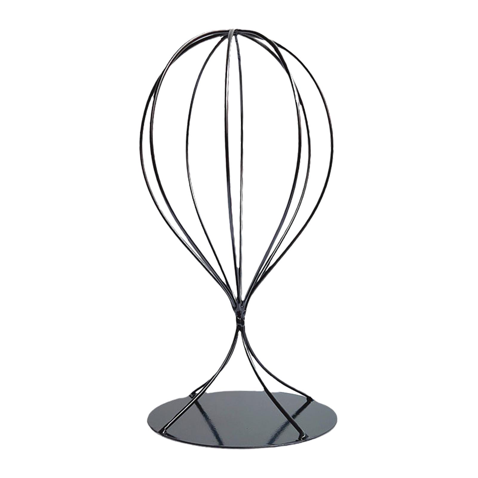 Magideal - Estante De Exhibición De Sombreros Ahorro De Espacio Negro Para Gorras De Béisbol Base Estable De Metal Organizador De Sombreros Simple Exhibición De Alto