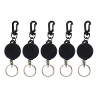 Magideal - De Anillos Retráctiles Duraderos Extensibles De 60Cm, Herramienta De Retroceso, Llavero, Soporte Para Tarjeta De Identificación, Carrete De Insignia
