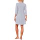 thumbnail image 3 of INSPIRE CHIC Vestido de Dormir de Mujer de Mezcla de Algodón a Rayas Suave con Mangas 3/4 y Cuello Redondo para Descanso y Hora de Dormir L Azul Marino, 3 of 6