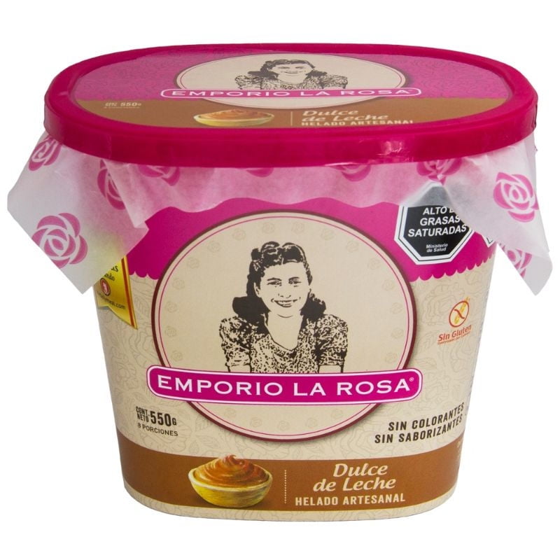 Helado Dulce De Leche Pote 800 ml Emporio La Rosa