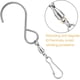 thumbnail image 5 of Clip de gancho giratorio, adecuado para colgar campanillas de viento, campanillas de viento, enrollador de cristal, suministros para fiestas, 6 paquetes, $ 6 paquetes, Clips de gancho giratorios, Gan, 5 of 6