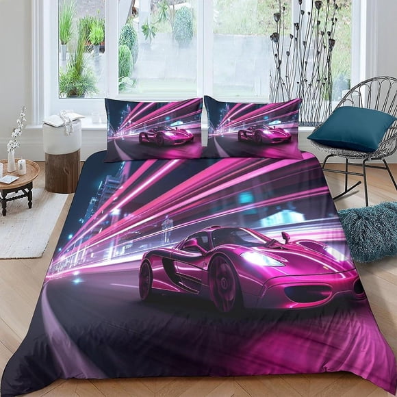 Xiyipaoll Forza Horizon Para Niños Y Niñas Funda Nórdica Funda De Edredón Estampado 3d Fundas De Edredón Deslumbrantes Y Frescas Microfibra Suave Con Fundas De Almohada Juego De Ropa De Cama