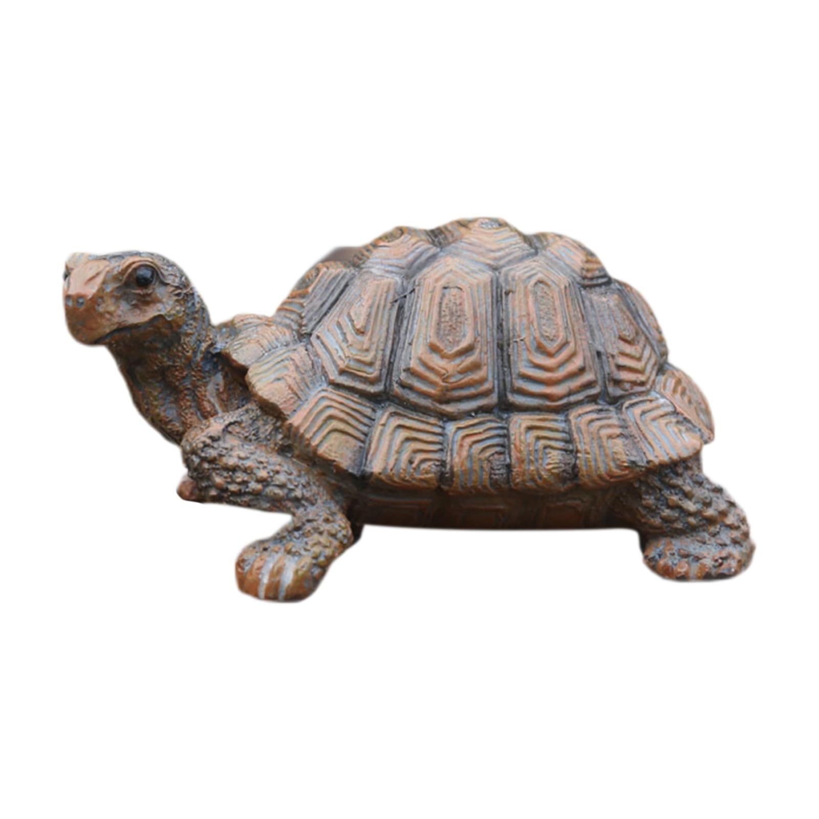 Magideal - Adorno De Jardín De Tortuga, Muñeca De Animales Al Aire Libre, Imaginativo, Creativo, Interesante, Césped Al Aire Libre, Adorno De Estanque De Resina , Tortuga Tortuga Individual Mediana