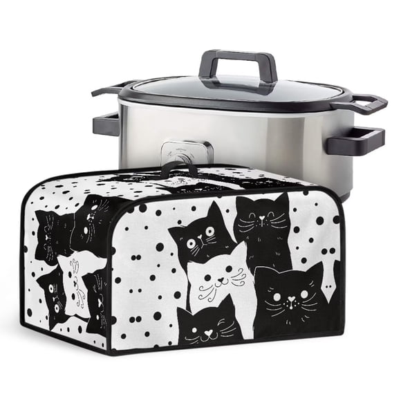 Funda para olla de cocción lenta Kathyboom, gato negro, 43 x 27 x 25 cm