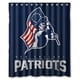 thumbnail image 1 of Cortina de ducha de fútbol americano de los New England Patriots, juego de cortina de baño con ganchos, tamaño 60 x 72 pulgadas, 1 of 3