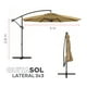 thumbnail image 2 of Quitasol Lateral 3x3mt Sombrilla Terraza Sol Lluvia, 2 of 5