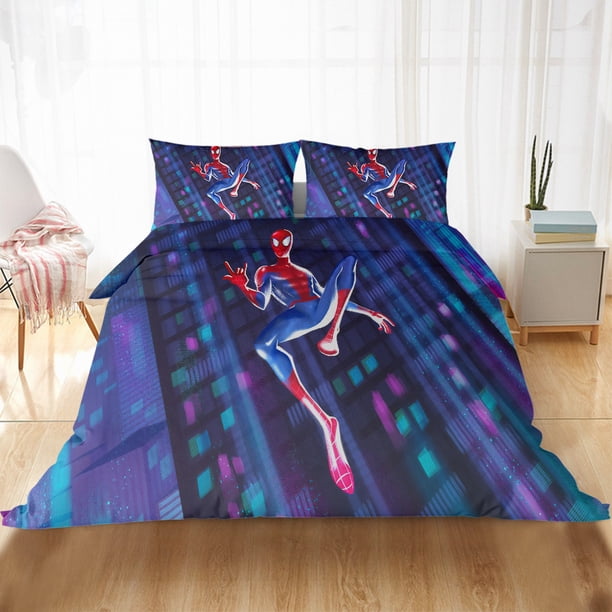 3D Print Spider-Man Bedding Set,Marvel Duvet Cover Bed Set,Quilt Cover Pillowcase king Queen Size Boys Adult Bedding Sets Bed Sheets