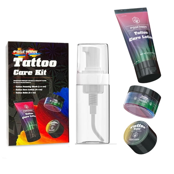 Kit de cuidado posterior para tatuajes POSEIDON 3 en 1 con aroma a cítricos