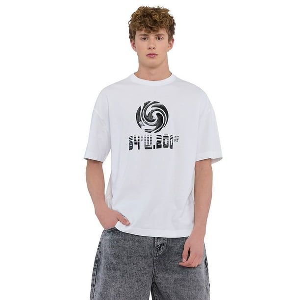 Polera Hombre R-Neck Aplicación Blanco Corona