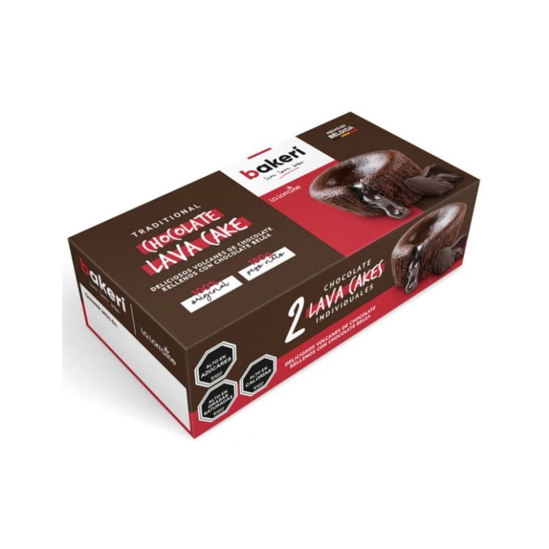Volcán De Chocolate Belga 2 Un 180 g Bakeri
