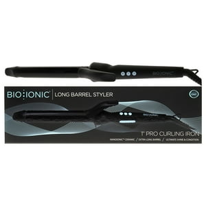 Bio Ionic - Styler De Barril Largo - Negro De Para Mujeres - Rizador De 1 Pulgada
