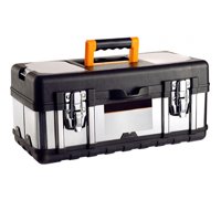 Ioensy - Caja De Herramientas De Acero Multiusos Con Cerradura Para Reparaciones Mecánicas, Fontanero Doméstico, 17 Pulgadas