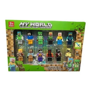 Genérico - Juguete Set 12 Figuras Armables 7Cm Bloques Myworld Infantil