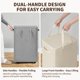 thumbnail image 5 of Cesto de ropa Goodpick plegable de 75 L con ruedas y tapa, 5 of 7