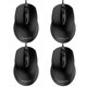 thumbnail image 1 of Ratón de ordenador YUMQUA G222 con cable, paquete de 4 unidades, con cable USB, silencioso, 1 of 6