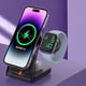 thumbnail image 4 of Soporte de carga rápida para Apple Watch, cargador inalámbrico MagSafe para iPhone, soporte magnético transparente para AirPods, 3 en 1 Tipo C-Transparente, 4 of 4