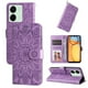 thumbnail image 1 of Funda tipo cartera FOXDOCK para Xiaomi Redmi 13C 4G , diseño girasol en relieve, cuero PU, cierre magnético, soporte y tarjetero, 1 of 5