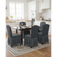 Mylhogar - Juego De 6 Fundas De Silla Tejido 3D