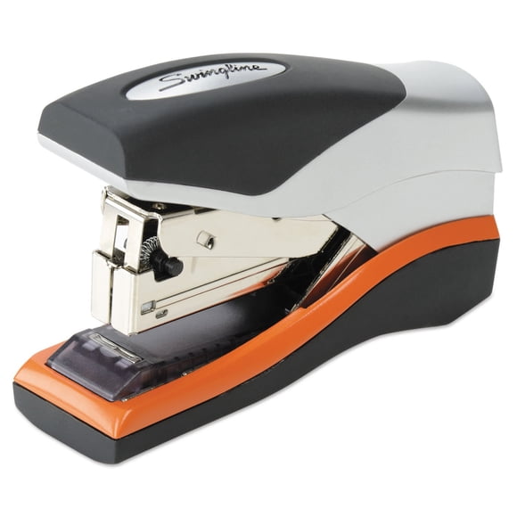 Grapadora Swingline Optima 40 con capacidad para 40 hojas, color naranja