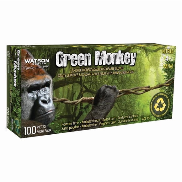 Guantes desechables Watson Gloves Green Monkey M Nitrile Green