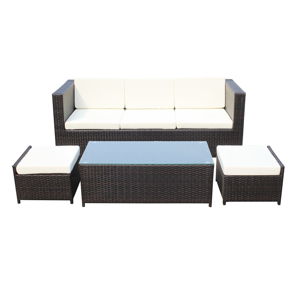 JUEGO LIVING TERRAZA SANTORINI CHOCOLATE 5 PERSONAS | Lider