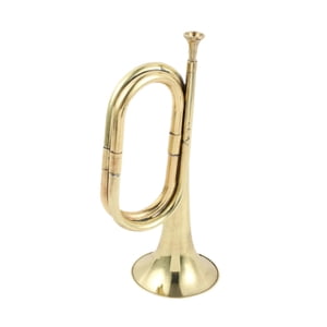 Bothyi - Trompeta Con Boquilla Trompeta Scouting Bugle Para Orquesta Escolar Principiante Oro