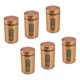 thumbnail image 1 of Pack 6 Especiero Sal Condimentos Cocina De Vidrio Bronce Coral, 1 of 4