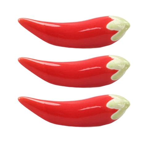 Magideal - Soporte De Palillos De Cerámica De 3 Piezas, Mini Vajilla Y Accesorios De Soporte De Palillos, Soporte De Cubiertos De Utensilios De Palillos, Soporte Rojo