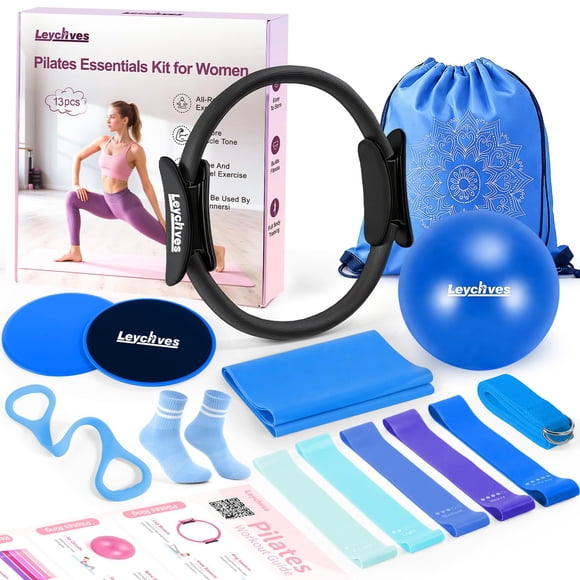 Kit de Pilates Leychves para mujeres de complexión pequeña con aro mágico de 30 cm