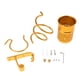 thumbnail image 4 of secador de pelo del soporte de pared que cuelga el tenedor de la secadora del estante de la espiral con la taza baño oro, 4 of 5