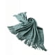 thumbnail image 1 of Manta Con Flecos Decorativa Y Tejido De Rombos En Relieve Color Verde, 1 of 4