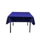 thumbnail image 1 of Mantel de popelina de poliéster LA Linen, cuadrado, 132 x 132 cm, color azul real, 1 of 2