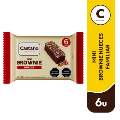 Mini Brownie Nueces 6Un 180 G Castano