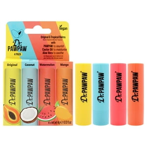 Bálsamo Labial Dr. Pawpaw Original Y Tropical 40Ml Mujer Set 4 Unidades