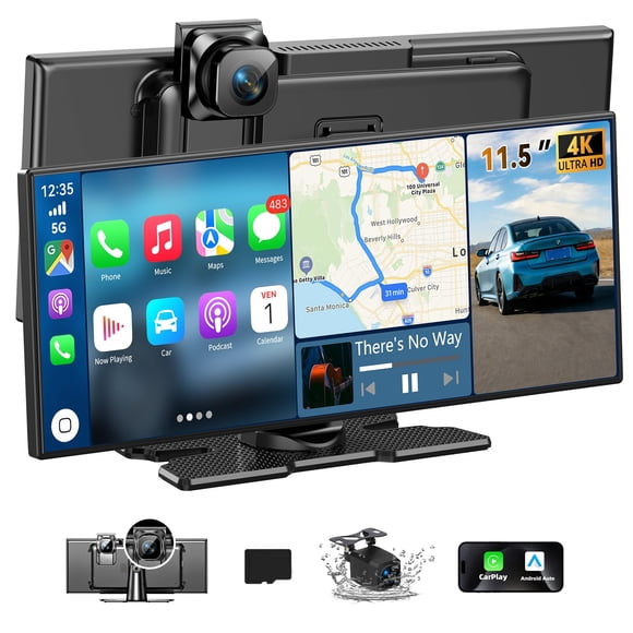 Pantalla CarPlay JoycePure de 11.5'' HD con cámara de tablero 4K para auto