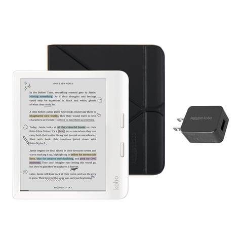 Ereader Kobo Libra En Color Blanco Con Paquete De Funda Y