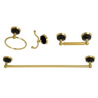 Juego De Accesorios De Baño Kingston Brass Water Onyx, 4 Piezas
