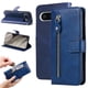 thumbnail image 1 of Funda tipo cartera para Google Pixel 8 con bolsillo con cremallera y ranuras para tarjetas – Función de soporte Azul, 1 of 6