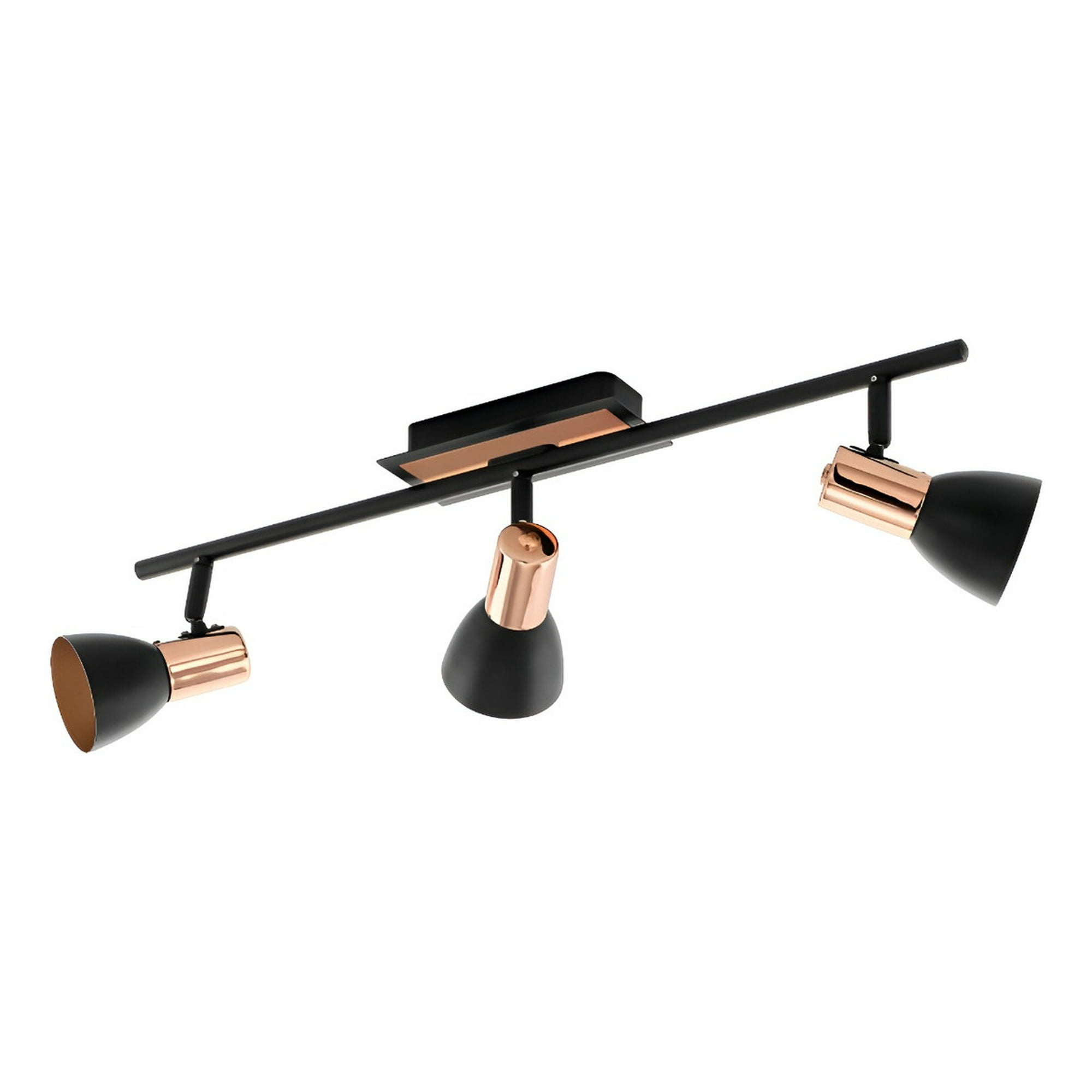 Genérico - Lámpara Techo Pared 3 Luces Decorativa Cobre Negro Jhn