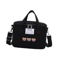 Magideal - Bolsas Colgantes Para Mamá, Bandolera, Organizador De Cochecito, Bolsa De Hombro, Bolsa De Almuerzo Portátil Impermeable Para Juguetes, Aperitivos De Negro