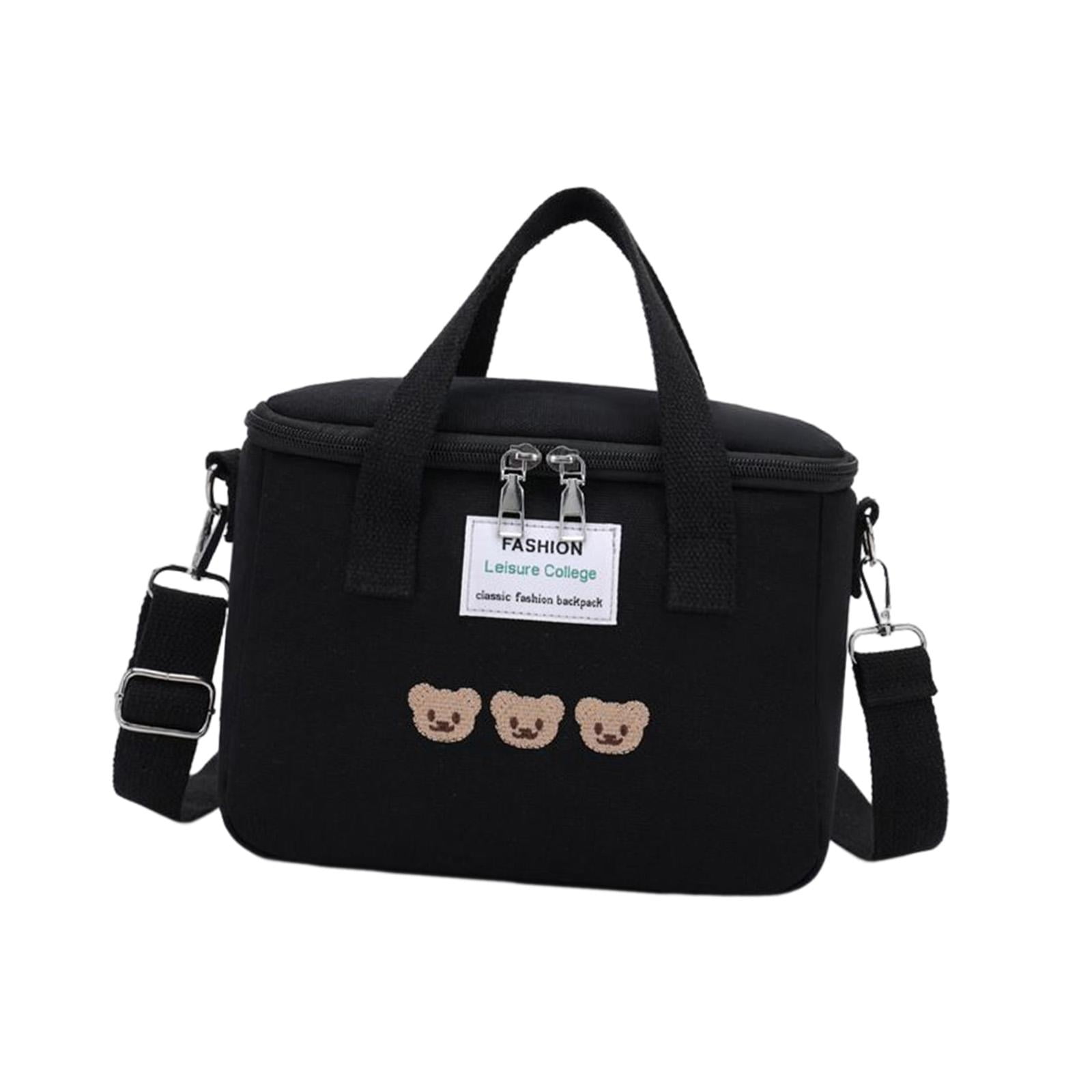 Magideal - Bolsas Colgantes Para Mamá, Bandolera, Organizador De Cochecito, Bolsa De Hombro, Bolsa De Almuerzo Portátil Impermeable Para Juguetes, Aperitivos De Negro