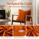 thumbnail image 2 of REGALWOVEN Fundas de Cojín Texturizadas con Pliegues 2 Paquetes para Decoración Moderna del Hogar Naranja 18 x 18 Pulgadas, 2 of 7