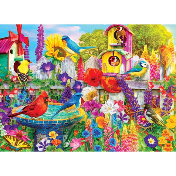 Rompecabezas RoseArt Kodak Premium Bird Bath Garden 1000 unidades