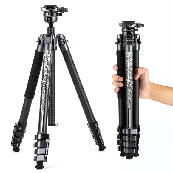 Trípode Fotopro X-Airfly de fibra de carbono de 160 cm con cabeza esférica