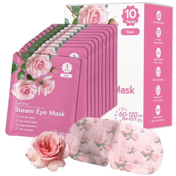 Mascarilla Ocular LANNA Rose Pack 10 Autocalentable 60-120 min