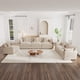 thumbnail image 1 of Modern Sofa Couch, 3 Piece Set Extra Deep Seat Sectional Sofa for Living Room, Oversized Sofa, 3 Seat Sofa, Loveseat and Single Sofa, Light Coffee Chenille, 1 of 3