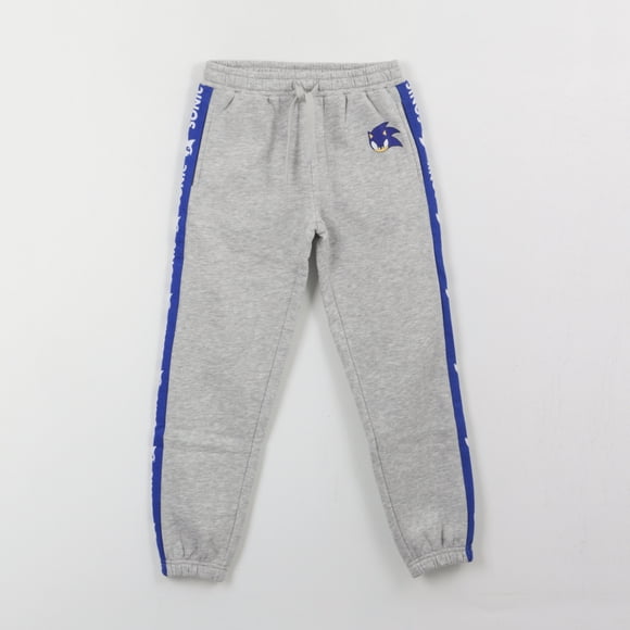Pantalón de Buzo Niño Banda Lateral Gris Sonic