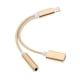 thumbnail image 2 of Adaptador De Cargador De Auriculares USB C A Conector. Jack De 3,5 Mm Convertidor De Cable De Carga De Voz Dorado, 2 of 3